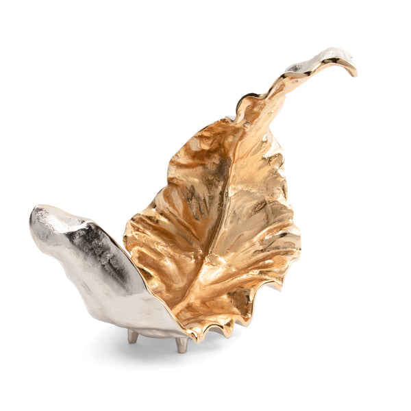 Willow Two-toned Sculptural Leaf II CVDZEN002 Crestview Collection