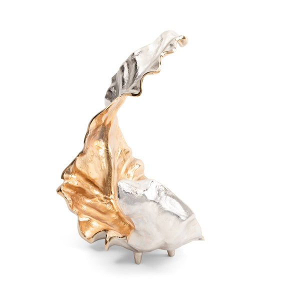 Willow Two-toned Sculptural Leaf II CVDZEN002 Crestview Collection