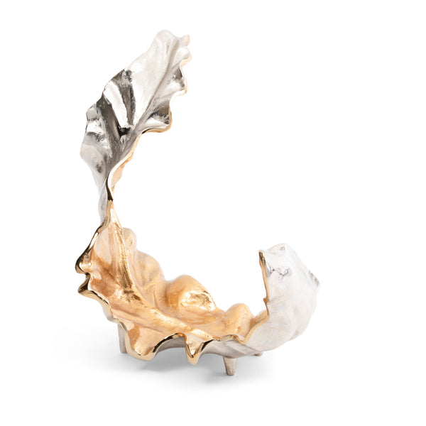 Willow Two-toned Sculptural Leaf II CVDZEN002 Crestview Collection