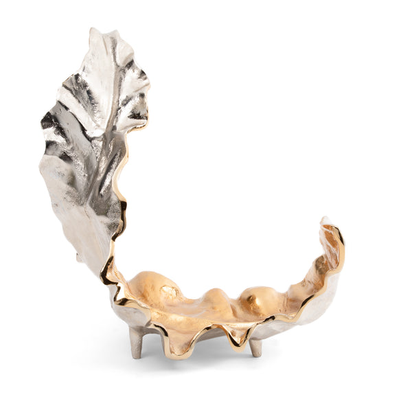 Willow Two-toned Sculptural Leaf II CVDZEN002 Crestview Collection