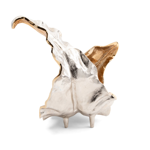 Willow Two-toned Sculptural Leaf II CVDZEN002 Crestview Collection