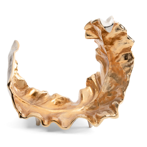 Willow Two-toned Sculptural Leaf II CVDZEN002 Crestview Collection