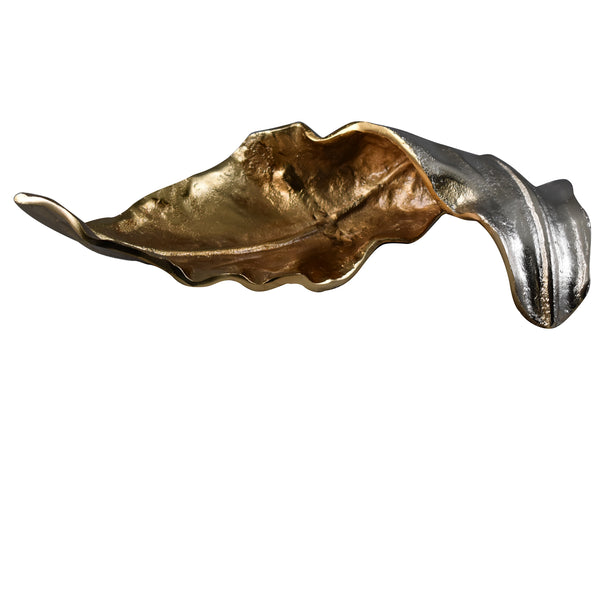 Willow Two-toned Sculptural Leaf I CVDZEN004 Crestview Collection