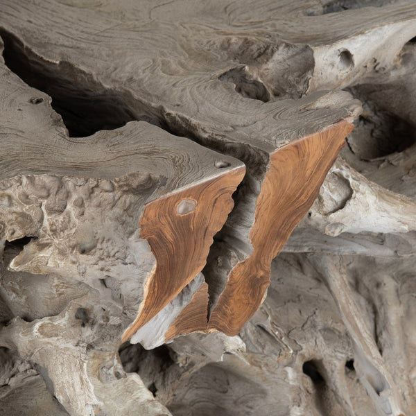 Tiga Light Natural Teak Root Console Table CVFDR1019 Crestview Collection