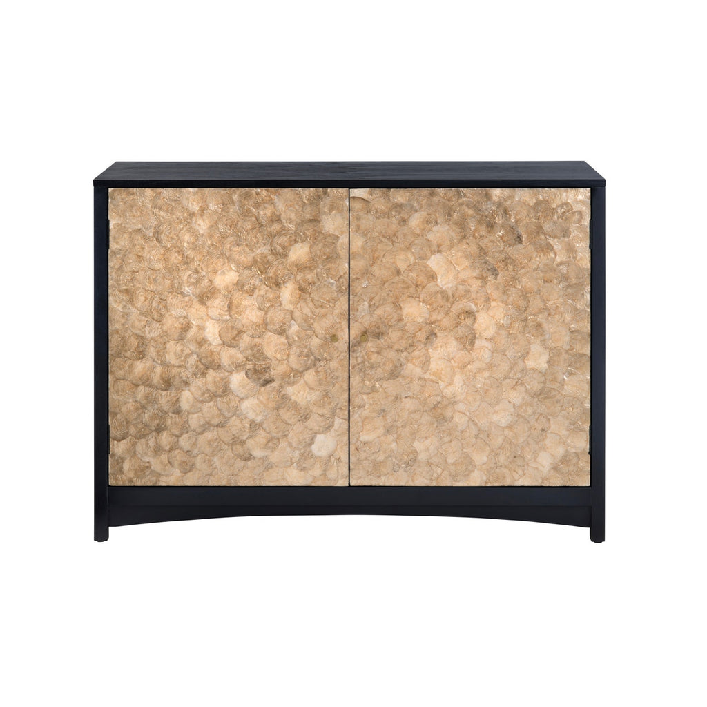 Cayman Capiz Shell Cabinet in Black - Transitional Elegance with Spaci ...