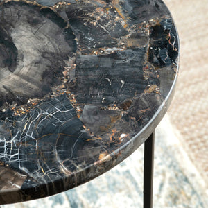 Pennington Petrified Wood Accent Table CVFNR4599 Crestview Collection