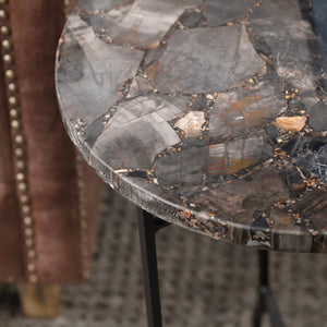 Pennington Petrified Wood Accent Table CVFNR4599 Crestview Collection