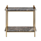 Richland 2 Tier Marble Accent Table CVFNR4600 Crestview Collection