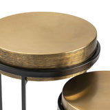 Hudson Textured Brass Nesting Tables CVFZNR007 Crestview Collection