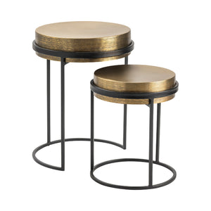 Hudson Textured Brass Nesting Tables CVFZNR007 Crestview Collection