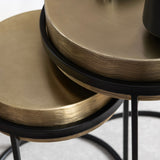 Hudson Textured Brass Nesting Tables CVFZNR007 Crestview Collection