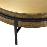 Hudson Textured Brass Cocktail Table CVFZNR008 Crestview Collection