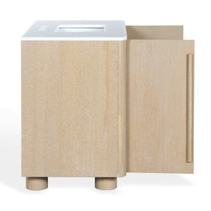 Safavieh Cindybella Single Bathroom Vanity with Marble Top and Ceramic Sink in Natural Wood Tone 36 inches CVN1001A-36