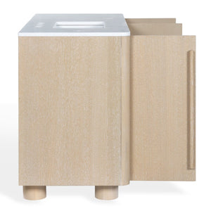 Safavieh Cindybella Single Bathroom Vanity with Marble Top and Ceramic Sink in Natural Wood Tone 48 inches CVN1001A-48
