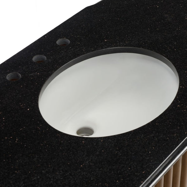 Safavieh Rosalisa Single Bathroom Vanity with Marble Top Integrated Ceramic Sink Walnut Wood Cabinet 36 inches CVN1002A-36