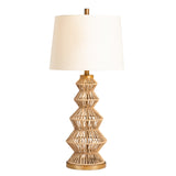 Adler Turreted Woven Table Lamp CVNAM731 Crestview Collection