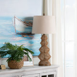 Adler Turreted Woven Table Lamp CVNAM731 Crestview Collection