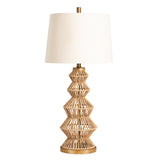 Adler Turreted Woven Table Lamp CVNAM731 Crestview Collection