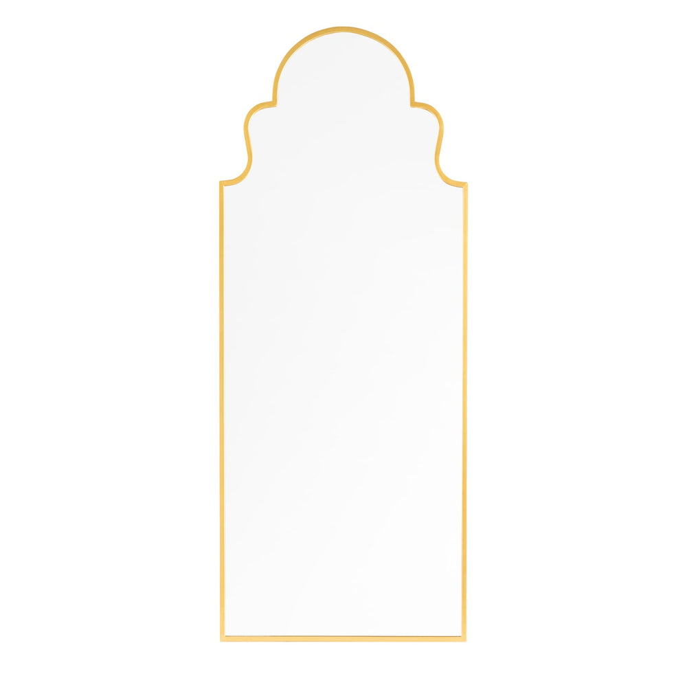 Trefoil Arched Gold Framed Wall Mirror CVTMR1881 Crestview Collection