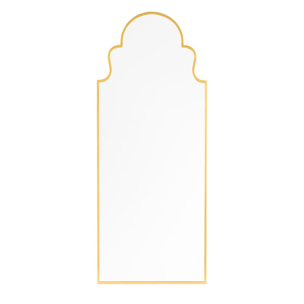 Trefoil Arched Gold Framed Wall Mirror CVTMR1881 Crestview Collection