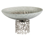 Silver Coral Glass Bowl