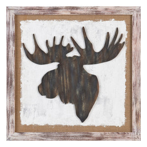 Rustic Moose Silhouette Wall Art CVTOP3271 Crestview Collection