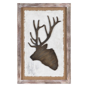 Rustin Elk Silhouette Wall Art CVTOP3272 Crestview Collection