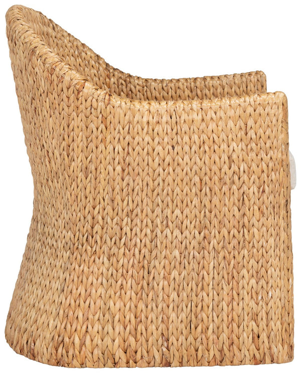 Safavieh SOLOMON Water Hyacinth Dining Chair – Handcrafted Natural Beige Upholstered Elegance for Your Home CWK2000A