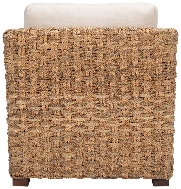 Safavieh GREGORY Natural Water Hyacinth Accent Chair – Plush Beige Upholstery for Cozy, Stylish Living Spaces CWK2001A