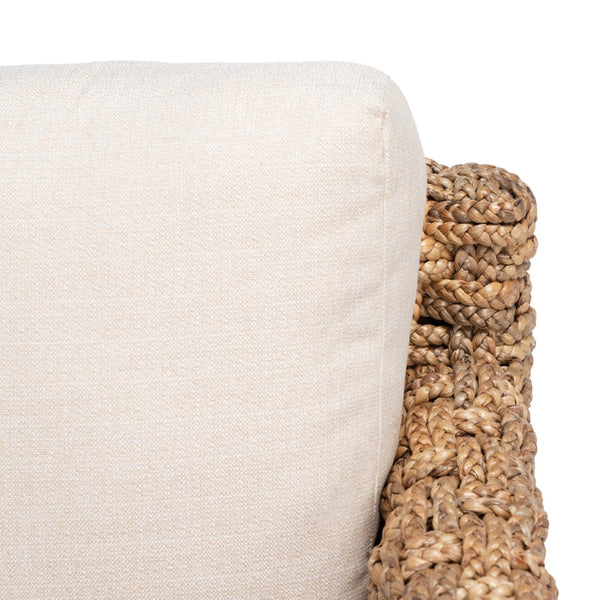 Safavieh GREGORY Natural Water Hyacinth Accent Chair – Plush Beige Upholstery for Cozy, Stylish Living Spaces CWK2001A