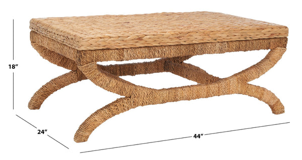 Safavieh CAYCEE Waterhyacinth Coffee Table - Hand-Woven Natural Design for Boho, Coastal & Modern Decor CWK2003A
