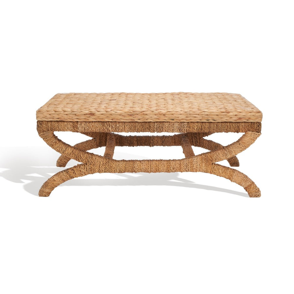Safavieh CAYCEE Waterhyacinth Coffee Table - Hand-Woven Natural Design for Boho, Coastal & Modern Decor CWK2003A