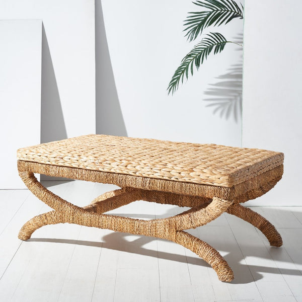 Safavieh CAYCEE Waterhyacinth Coffee Table - Hand-Woven Natural Design for Boho, Coastal & Modern Decor CWK2003A