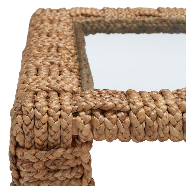 Safavieh CHRISTI Waterhyacinth Coffee Table – Coastal Chic Design with Glass Top & Hand-Braided Elegance CWK2004A