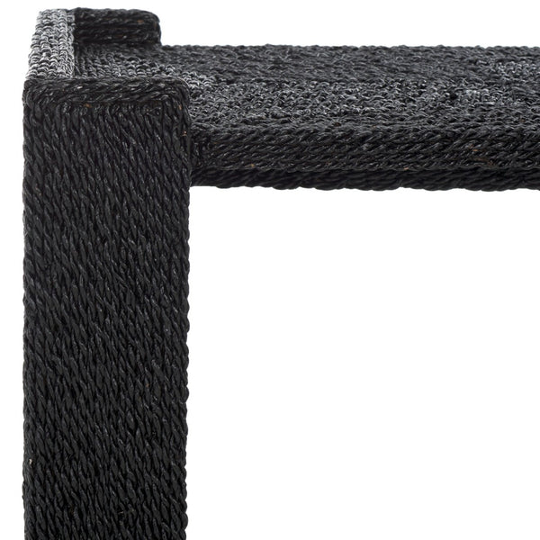 Safavieh WYNIMA Sea Grass Accent Table - Stylish, Durable Design Perfect for Living Rooms and Bedrooms Black CWK2008A