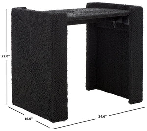 Safavieh WYNIMA Sea Grass Accent Table - Stylish, Durable Design Perfect for Living Rooms and Bedrooms Black CWK2008A