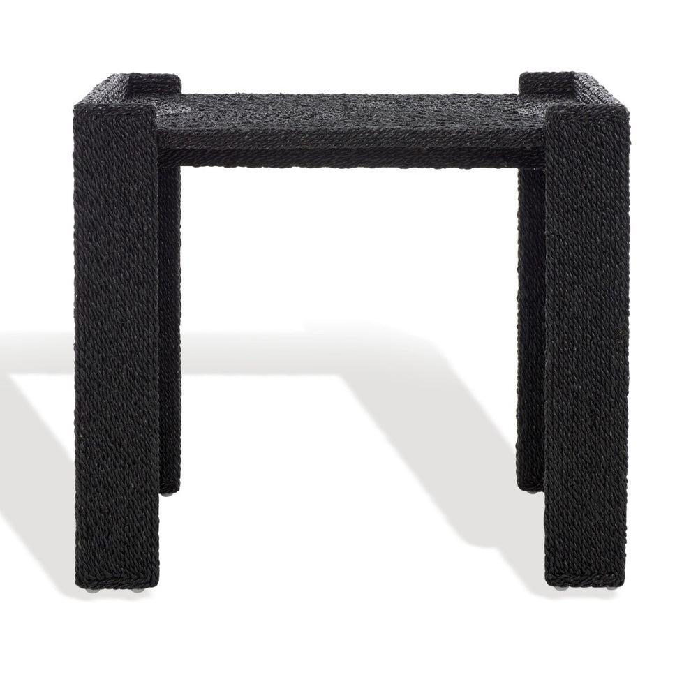 Safavieh WYNIMA Sea Grass Accent Table - Stylish, Durable Design Perfect for Living Rooms and Bedrooms Black CWK2008A