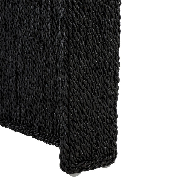 Safavieh WYNIMA Sea Grass Accent Table - Stylish, Durable Design Perfect for Living Rooms and Bedrooms Black CWK2008A
