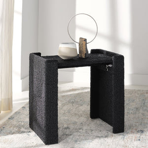 Safavieh WYNIMA Sea Grass Accent Table - Stylish, Durable Design Perfect for Living Rooms and Bedrooms Black CWK2008A