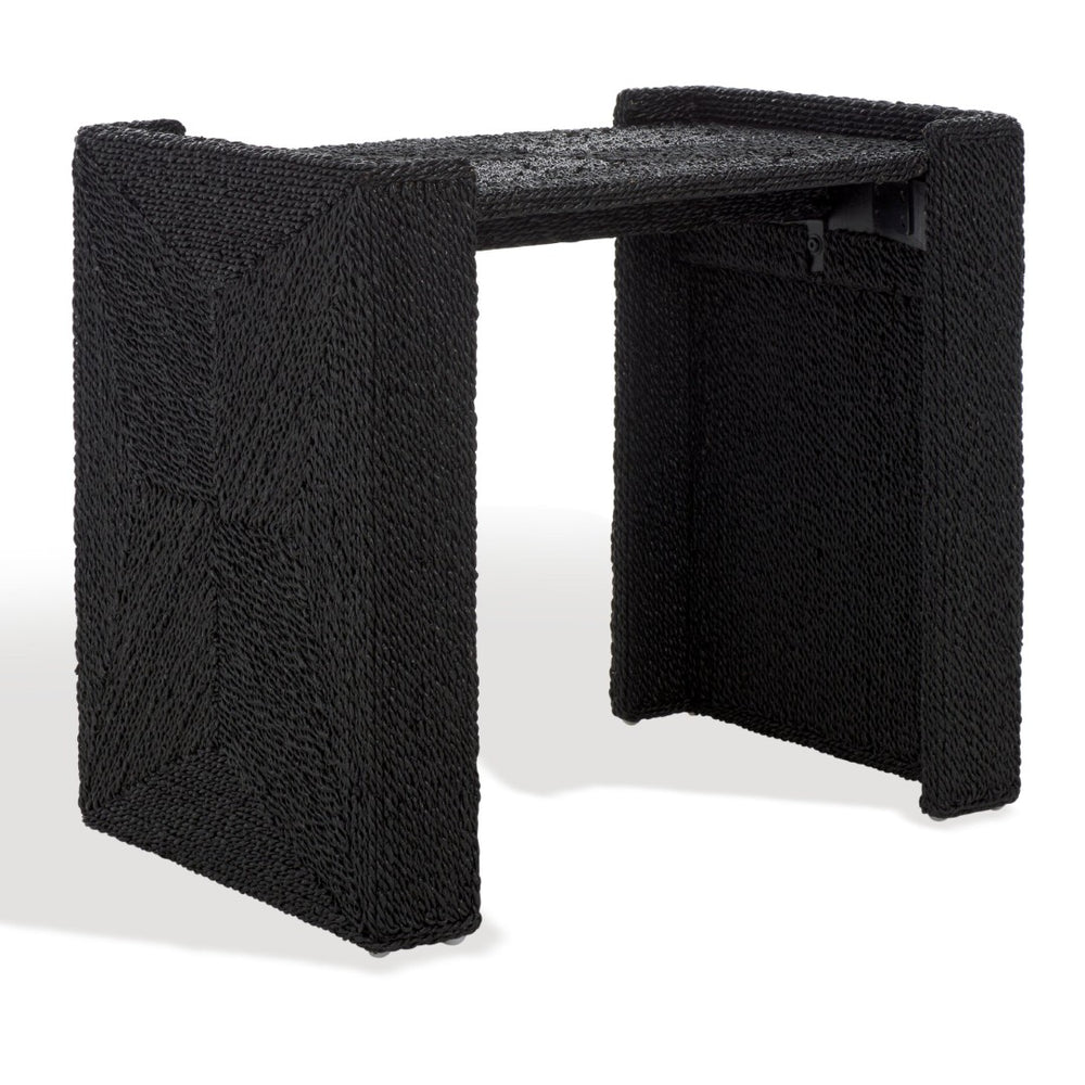 Safavieh WYNIMA Sea Grass Accent Table - Stylish, Durable Design Perfect for Living Rooms and Bedrooms Black CWK2008A