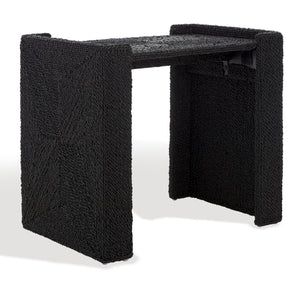 Safavieh WYNIMA Sea Grass Accent Table - Stylish, Durable Design Perfect for Living Rooms and Bedrooms Black CWK2008A