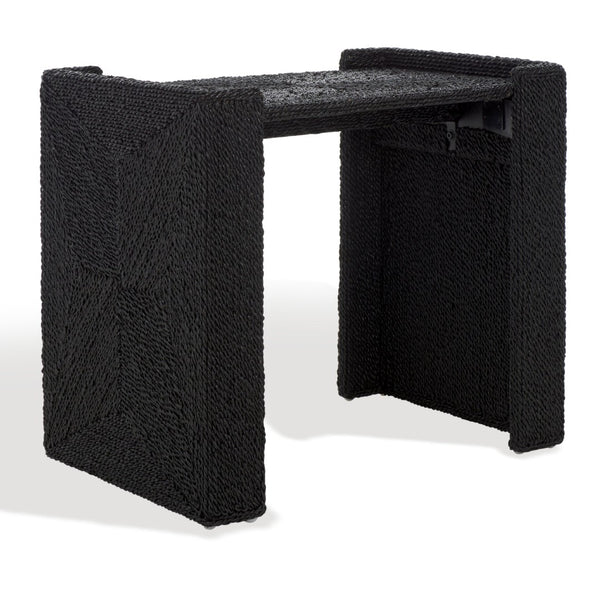 Safavieh WYNIMA Sea Grass Accent Table - Stylish, Durable Design Perfect for Living Rooms and Bedrooms Black CWK2008A