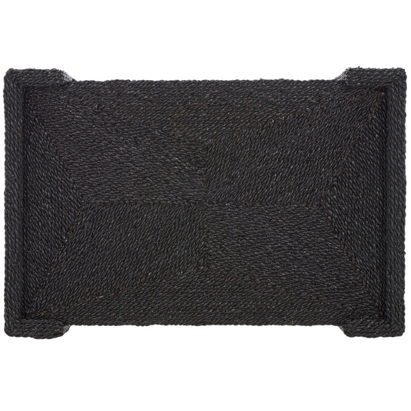Safavieh WYNIMA Sea Grass Accent Table - Stylish, Durable Design Perfect for Living Rooms and Bedrooms Black CWK2008A