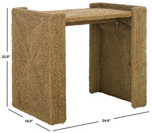 Safavieh WYNIMA Sea Grass Accent Table - Stylish, Durable Design Perfect for Living Rooms and Bedrooms Natural CWK2008B