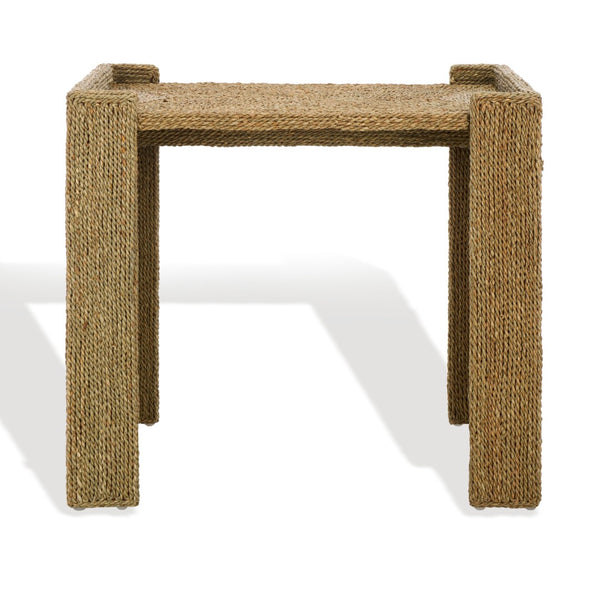 Safavieh WYNIMA Sea Grass Accent Table - Stylish, Durable Design Perfect for Living Rooms and Bedrooms Natural CWK2008B