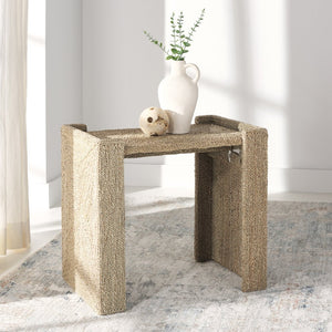 Safavieh WYNIMA Sea Grass Accent Table - Stylish, Durable Design Perfect for Living Rooms and Bedrooms Natural CWK2008B