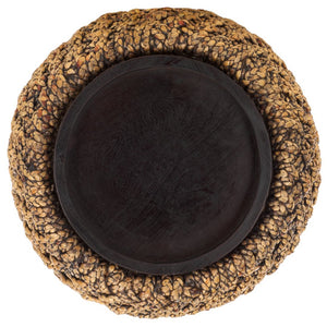 Safavieh BAYLEY Handwoven Water Hyacinth Accent Table with Lift-Top Storage | Natural & Dark Brown Charm CWK2011A