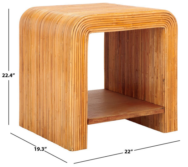 Safavieh Dellabryn Rattan Accent Table Natural CWK2012A