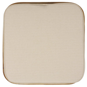 Safavieh Flanders Rattan Pole Cocktail Ottoman - Natural & White Elegance, Comfort, And Durability For Your Space Natural ,White Rattan Pole ,Fabric ,Foam Cwk2019a