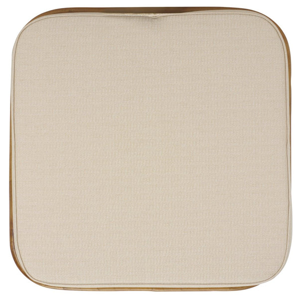 Safavieh Flanders Rattan Pole Cocktail Ottoman - Natural & White Elegance, Comfort, And Durability For Your Space Natural ,White Rattan Pole ,Fabric ,Foam Cwk2019a